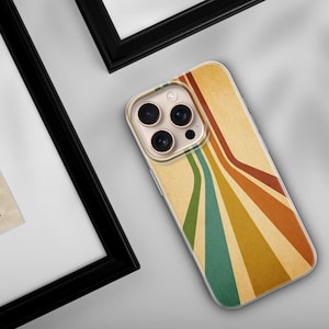Retro Stripes Phone Case, Aesthetic Vintage Cover For iPhone 17Pro Max 17Air 16e 16Pro 15 14 13 Samsung S25 S24 S23 Google Pixel 10Pro 9A 8A