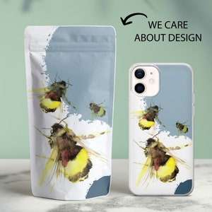 Bee Bumblebee Phone Case Nature Cover For iPhone 16e 16Pro Max 15 14 Samsung S25 Edge S24 Ultra S23 FE A15 A16 Google Pixel 9A 9Pro XL 8A 7A