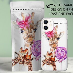 Giraffe Phone Case Long Neck Cover For iPhone 15 15 Pro Max 14 Pro 13 Pro Max 12 11 Samsung S24 S23 S22 S21 FE Google Pixel 8 7A 7 7 Pro 6
