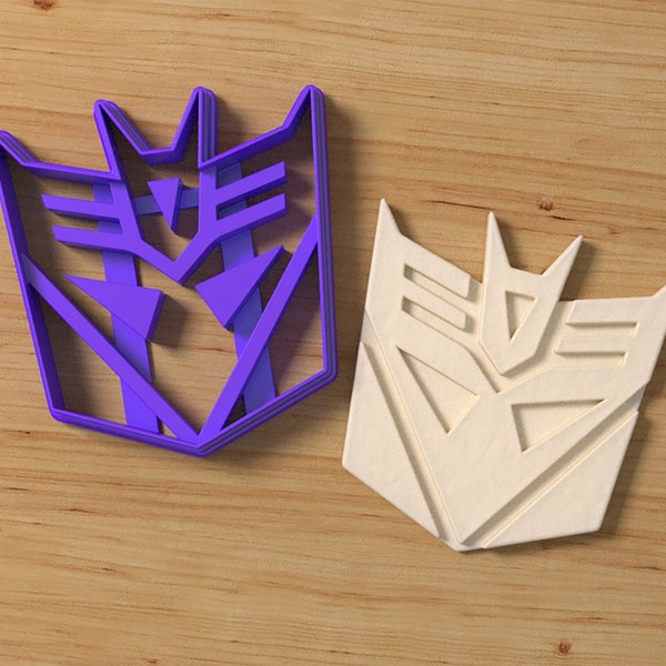 Transformer Decepticon Cookie Cutter - Cookie Cutter and Fondant Cutter and Clay Cutter