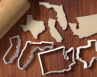 All United States maps cookie and fondant cutter | Cookie Stamp |  Biscuit cutter | Fondant Embosser | Cookie tool