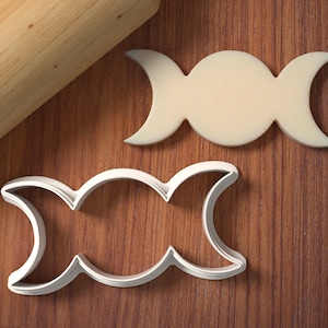 Triple Goddess empty cookie cutter | Baker Dreams  biscuits cutters neopagan star moon deity celtic wicca Wiccan pagan Maiden Mother Crone
