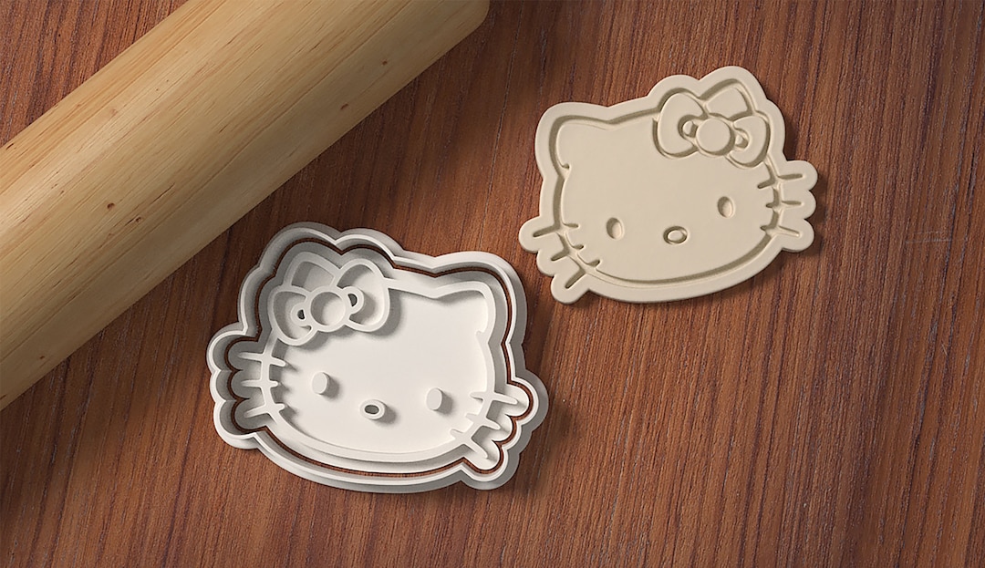 Hello Kitty Cookie Cutter and Stamp Set Cookie Stamp Biscuit Cutter