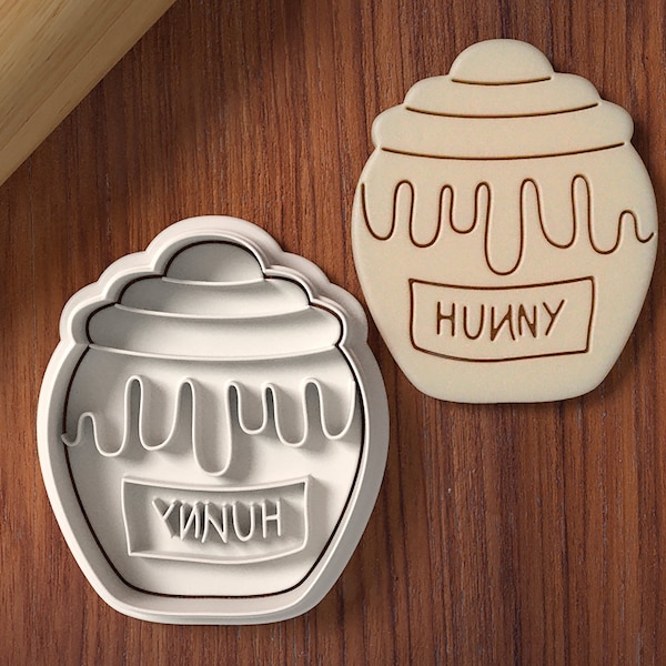 Honey Pot Cookie Cutter and Stamp Set - Cookie and Fondant Cutter and Clay Cutter - Honey Cookie Cutter - Pot Cookie Cutter - Baker Dreams