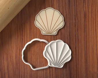 Seashell Cookie Cutter and Stamp Set