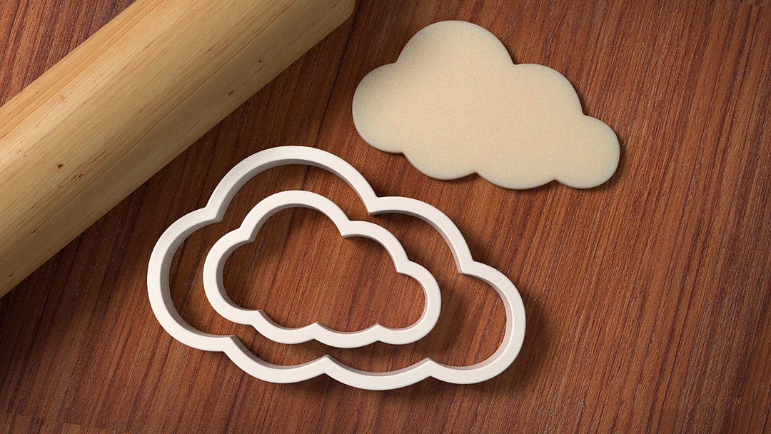 Cloud Cookie Cutter Set: 3D Printed Fondant Embosser - Etsy