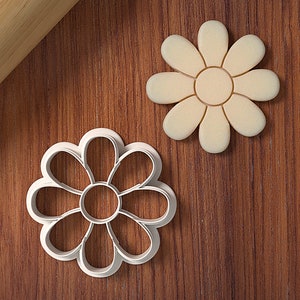 カモミールの花のクッキーカッター | クッキースタンプ | ビスケットカッター | フォンダンエンボッサー | クッキーツール | 花