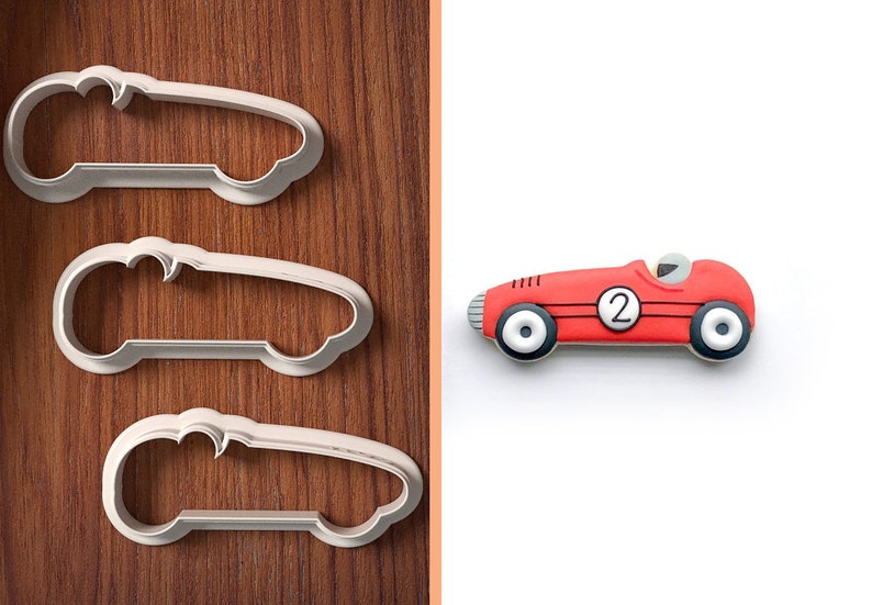 Race Car Cookie Cutter Roadster Cookie Cutter Fondant Etsy