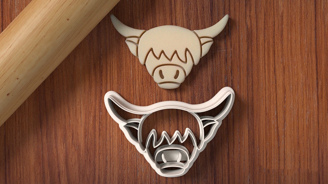 Highland Cow Head Cookie Cutter Cowboy Cookie Cutter Bull Cookie Cutter