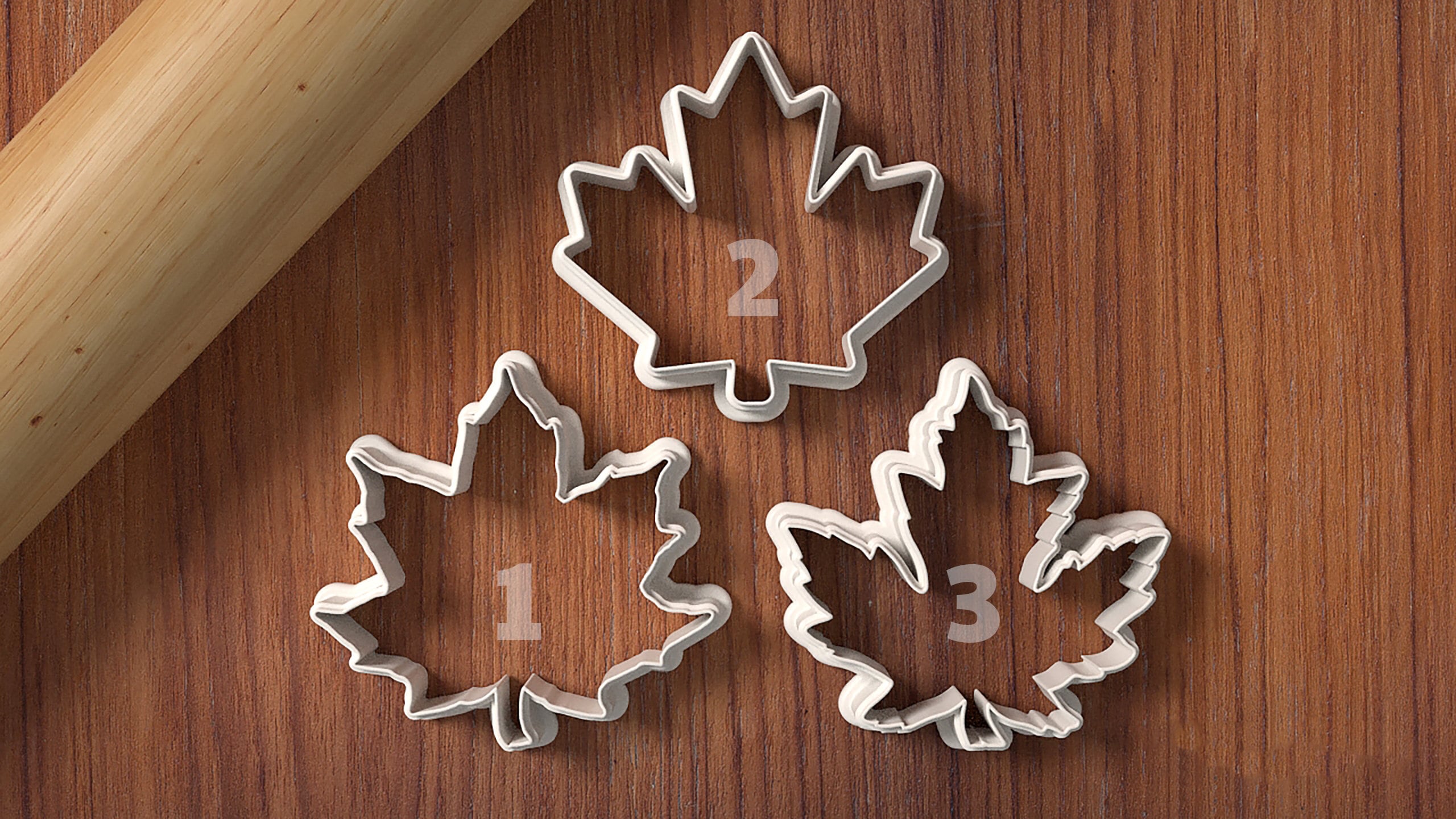 Maple Leaf Cookie Cutter Set Fondant Cookie Cutter Set Etsy Canada