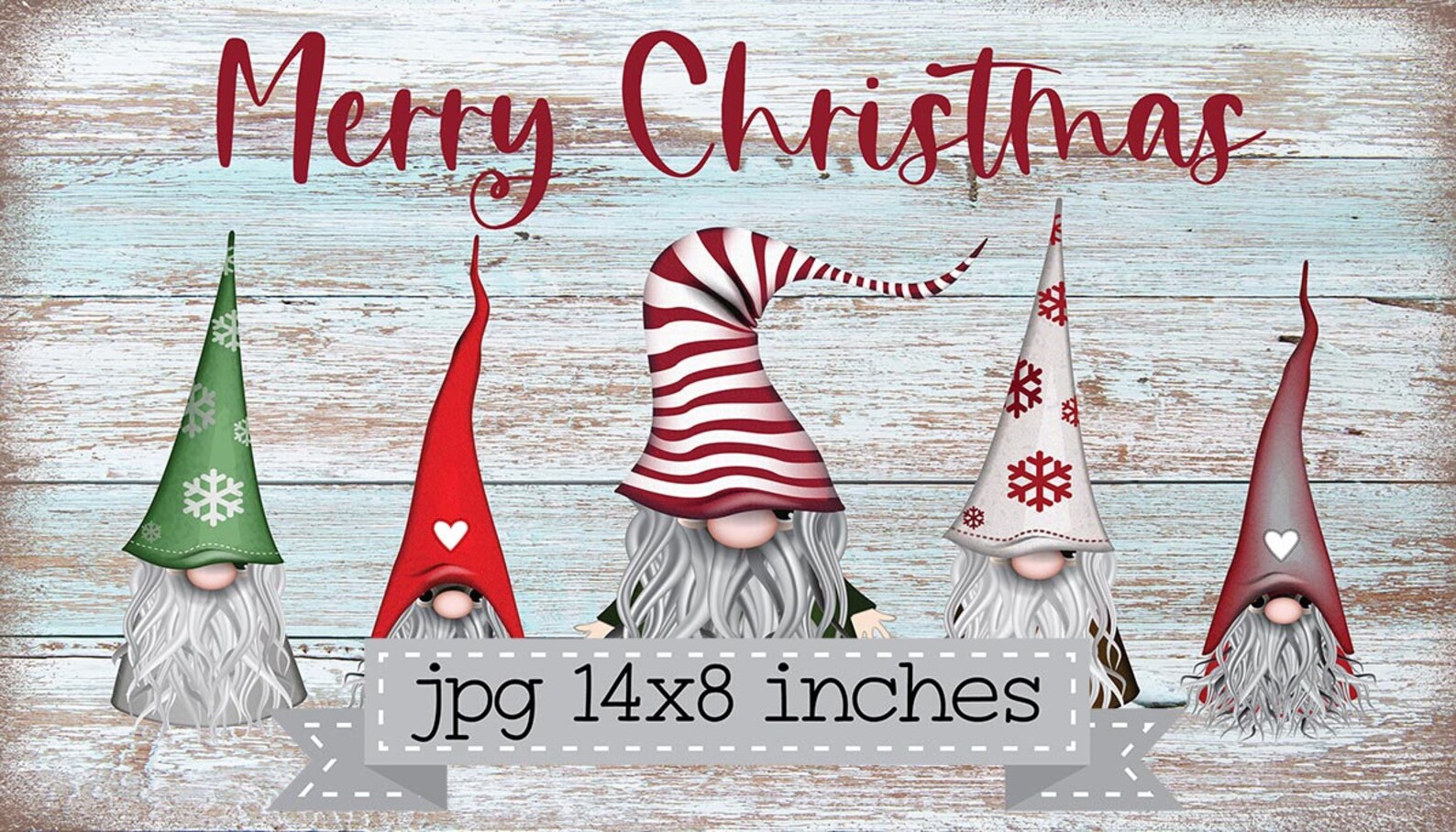Merry Christmas Gnome Garden Gnomes Elf Nordic Gnomes Digital Etsy