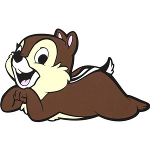 10X6" Chipmunk PAPER SIGN hand glued Disney chocolate Chip nose scrapbook sign birthday party decoration Chip n Dale Rescue Rangers