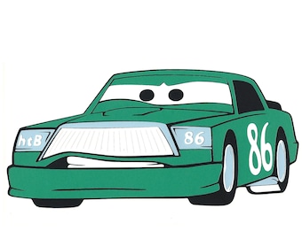 10.5X4.5インチ チック ヒックス レースカー ペーパーサイン 手貼り