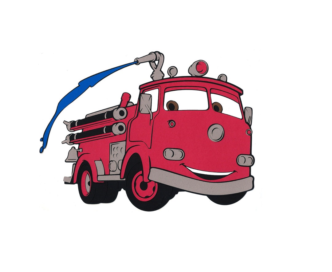 Red firetruck illustration, Frosting & Icing Cupcake Darington