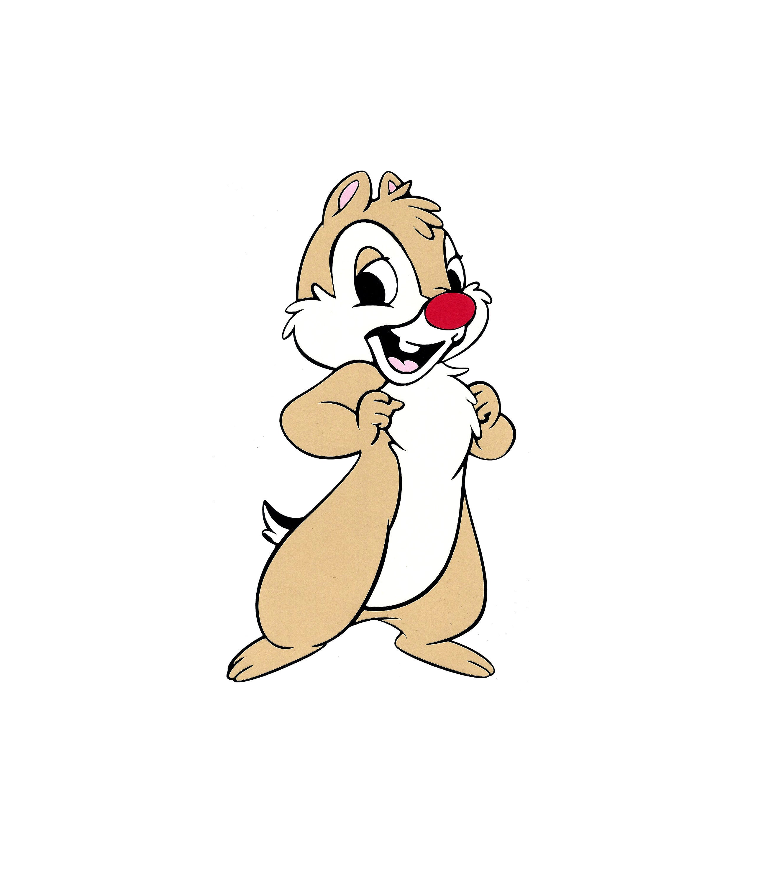 10.5x5.5 Chipmunk PAPER SIGN Hand Glued Disney Dale Red - Etsy