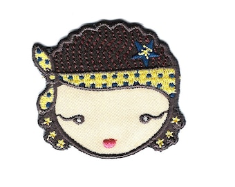2.75X2.75" Kuu Kuu Harajuku ragazza Angelo ricamato FERRO SU / SEW On Patch applique ragazza asiatica cantante fascia