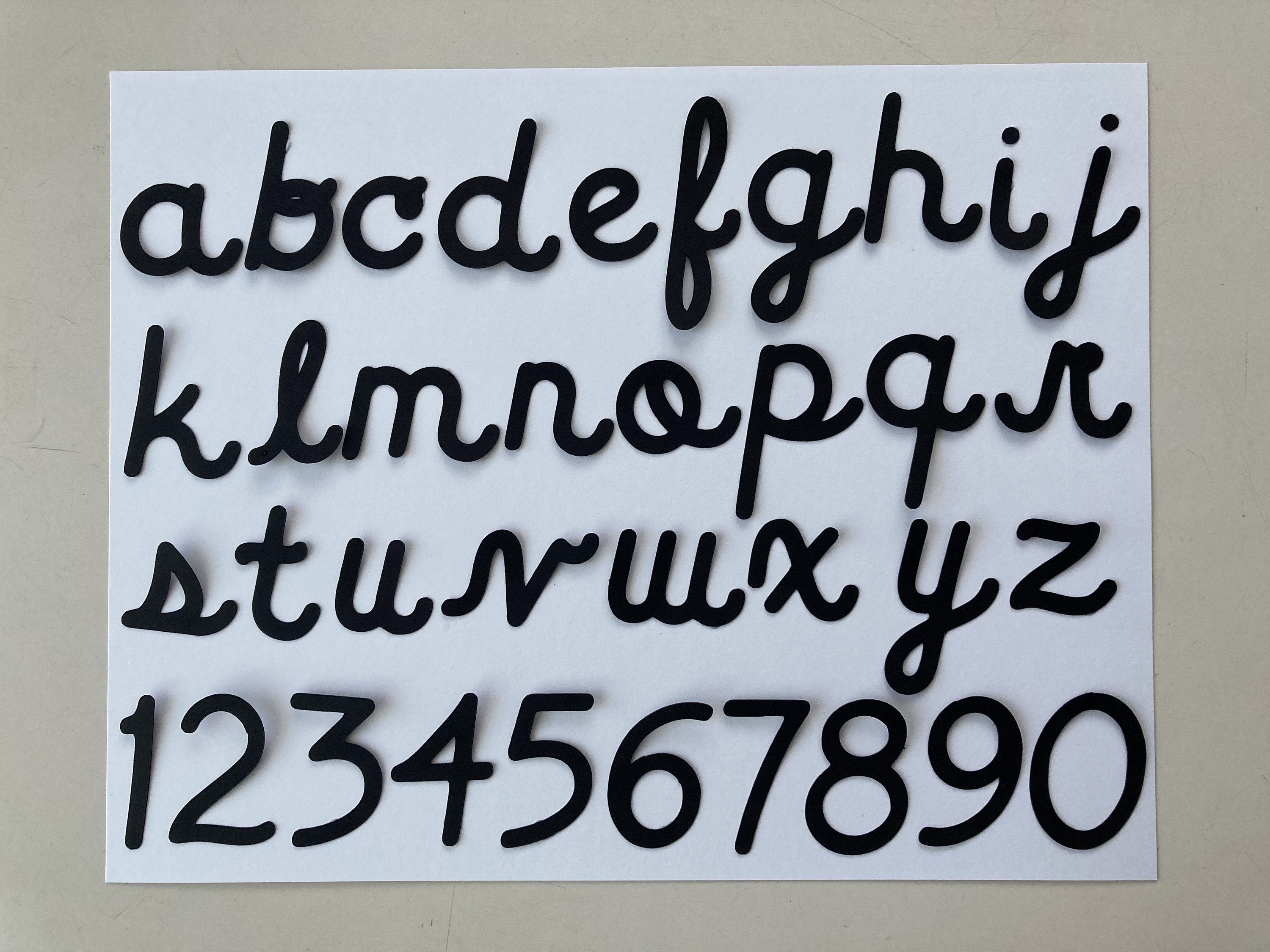 Physical LETTER ALPHABET and NUMBERS Abc Paper Die Cut Cutouts | Etsy