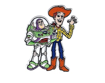 3X4 "Buzz Lightjahre Woody Toy Story Cowboy Aufnäher Aufnäher Aufnäher zum Aufbügeln / Aufnähen Disney