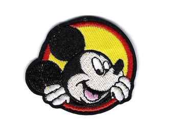 2.25インチ ミッキーマウス 刺繍 アイロンパッチ / 縫わない帽子バッグ