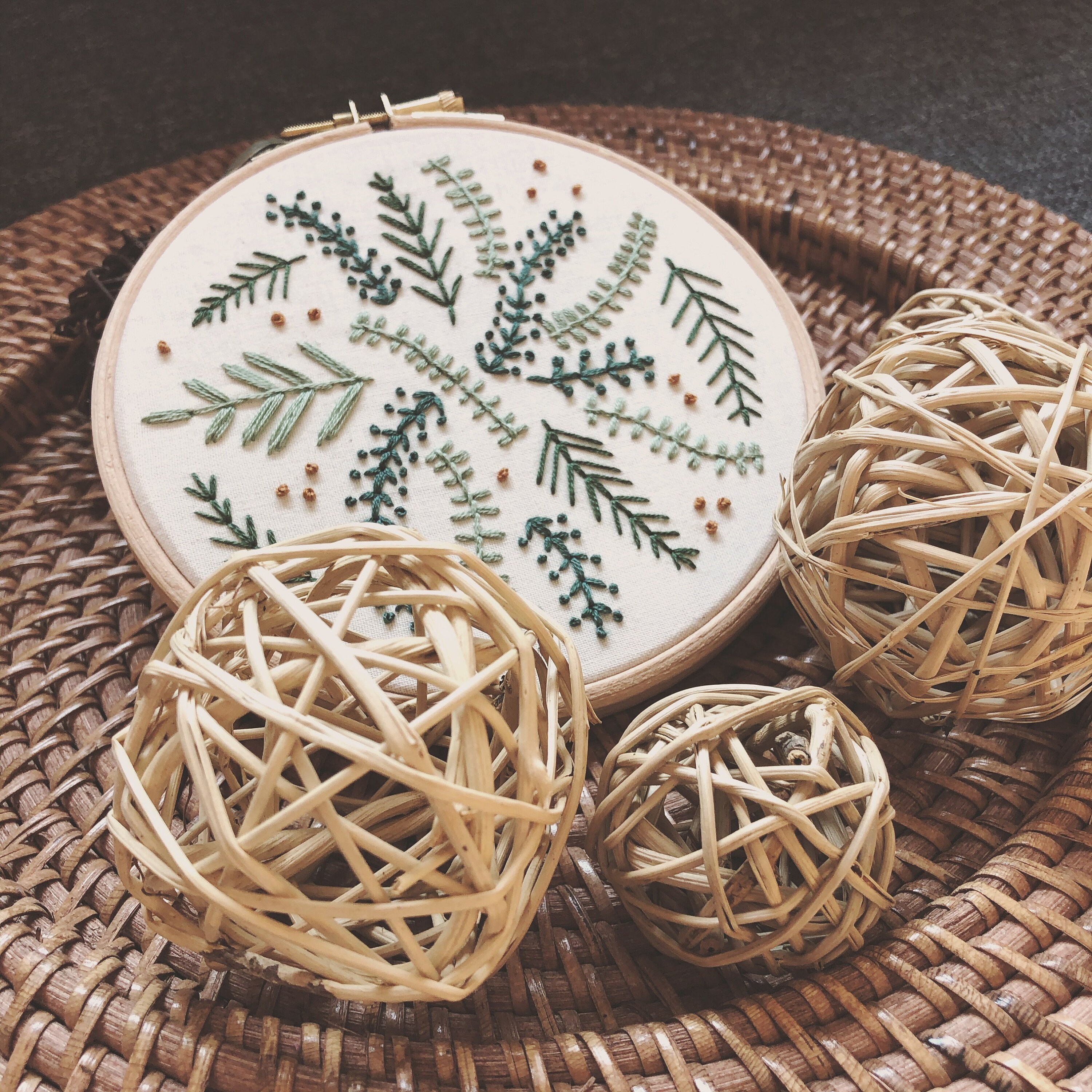 Aro de bordado hecho a mano decoración decoración de la | Etsy