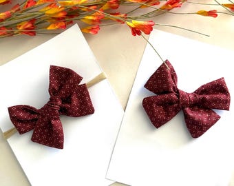 Fall hair bows, autumn bows, bows for girls, toddler bows, harvest bows