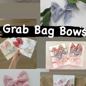 Grab bag bows, 5for10, Baby bows, toddler bows, headband bows