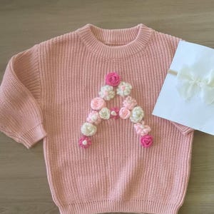 Custom name baby sweater, letter sweater, personalised sweater