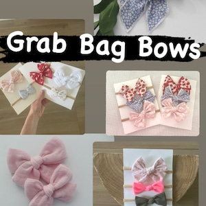 Boho Sale, grab bag bows, 5for10 bows, toddler bows, newborn bows, trendy bows, headband bows