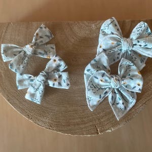 Ensemble floral en queue de cochon, pince à cheveux pour tout-petit, noeuds pour cheveux de bébé, noeuds en queue de cochon