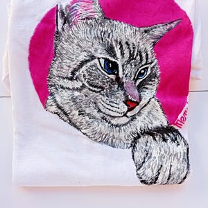 Camiseta personalizada con retrato de mascota pintado a mano: Memorial personalizado para mascotas