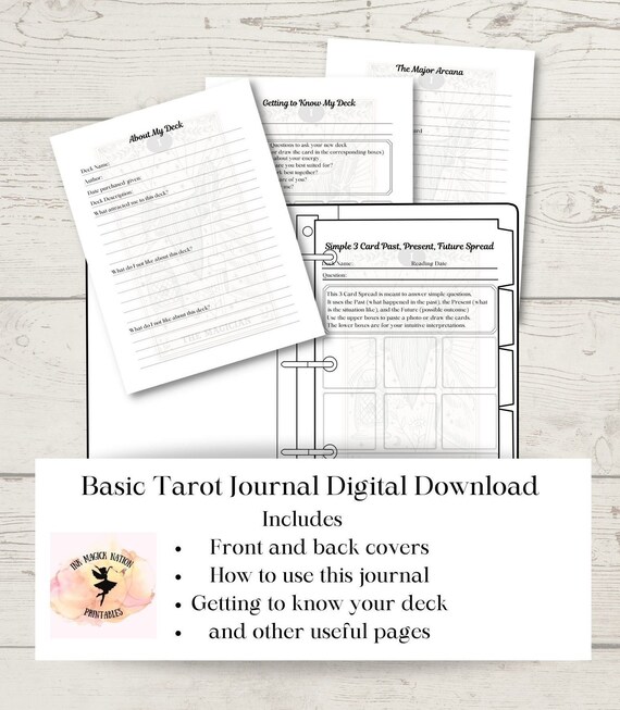 Tarot Journal Printable Tarot Journal for Beginners Diary - Etsy