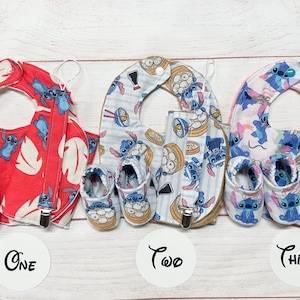 Lilo and Stitch infant, bandana and toddler bibs