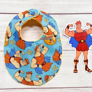 Hercules infant, bandana and toddler bibs.