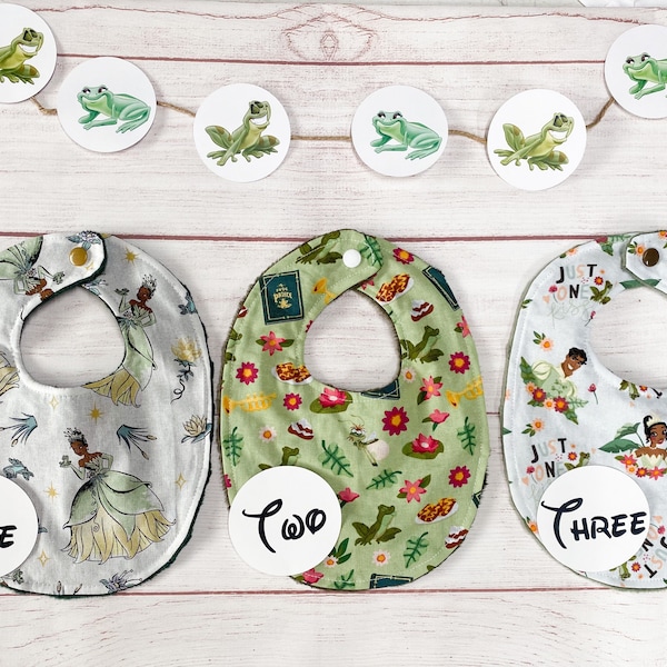 Princess and the Frog bibs for baby and toddlers.