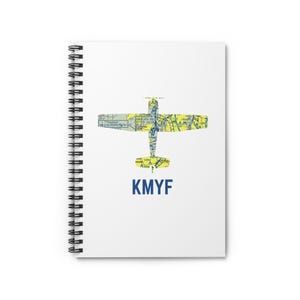 Cessna journal / notebook - Customized to your airport- Pilot gift - airline pilot - pilot's wife - cfi - pilot gift - piper - student pilot