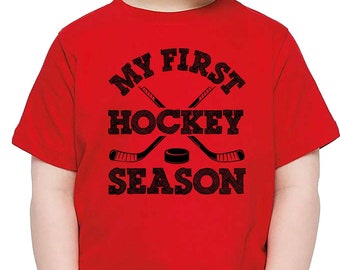 Funny Hockey Toddler Shirt, My FIRST HOCKEY SEASON 2, Toddler Crew Neck, Soccer Youth Shirt, Hockey T-Shirt, Unisex, Ice hockey Kids Tee