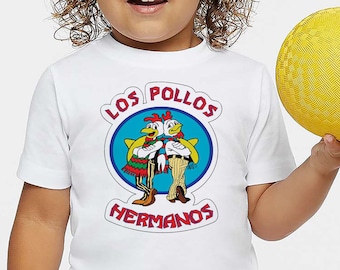 Lustiges Kleinkind-Shirt, LOS POLLOS HERMANOS, Saul Kleinkind-Rundhalsausschnitt, Chicken Bros., lustiges Tv-Jugend-Shirt, Kurzarm, T-Shirt, Unisex, Kinder-T-Shirt