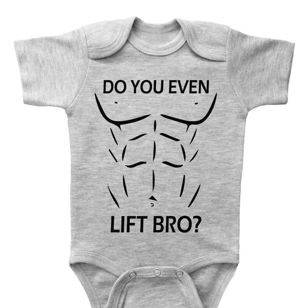 Funny Gym Onesie®, Do You Even LIFT BRO?, Baby Bodysuit, Baby Shower Gift, Funny Baby Onesie®, Workout Buddy, Infant Outfit, Weight Lifting