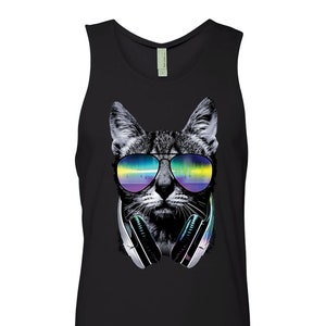 Funny cat tank tops 2025