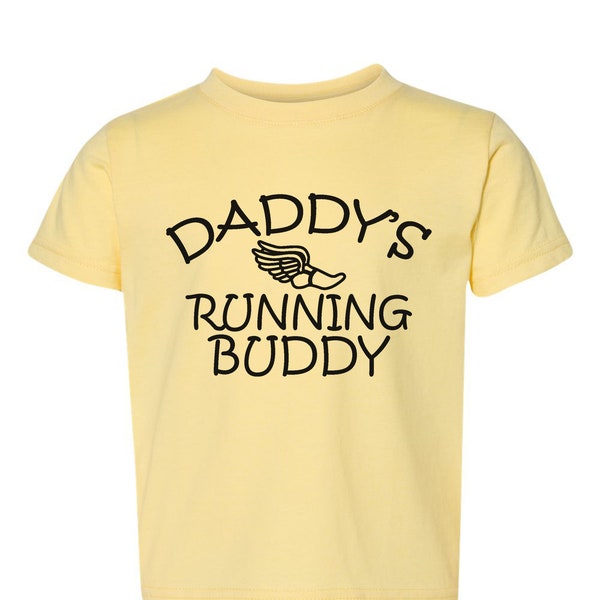 Running Shirt, DADDY'S RUNNING BUDDY, Toddler Crew Neck, Youth Shirt, Short Sleeve, T-Shirt, Toddler Shirt, Kids Tshirt, Dad Shirt, Funny