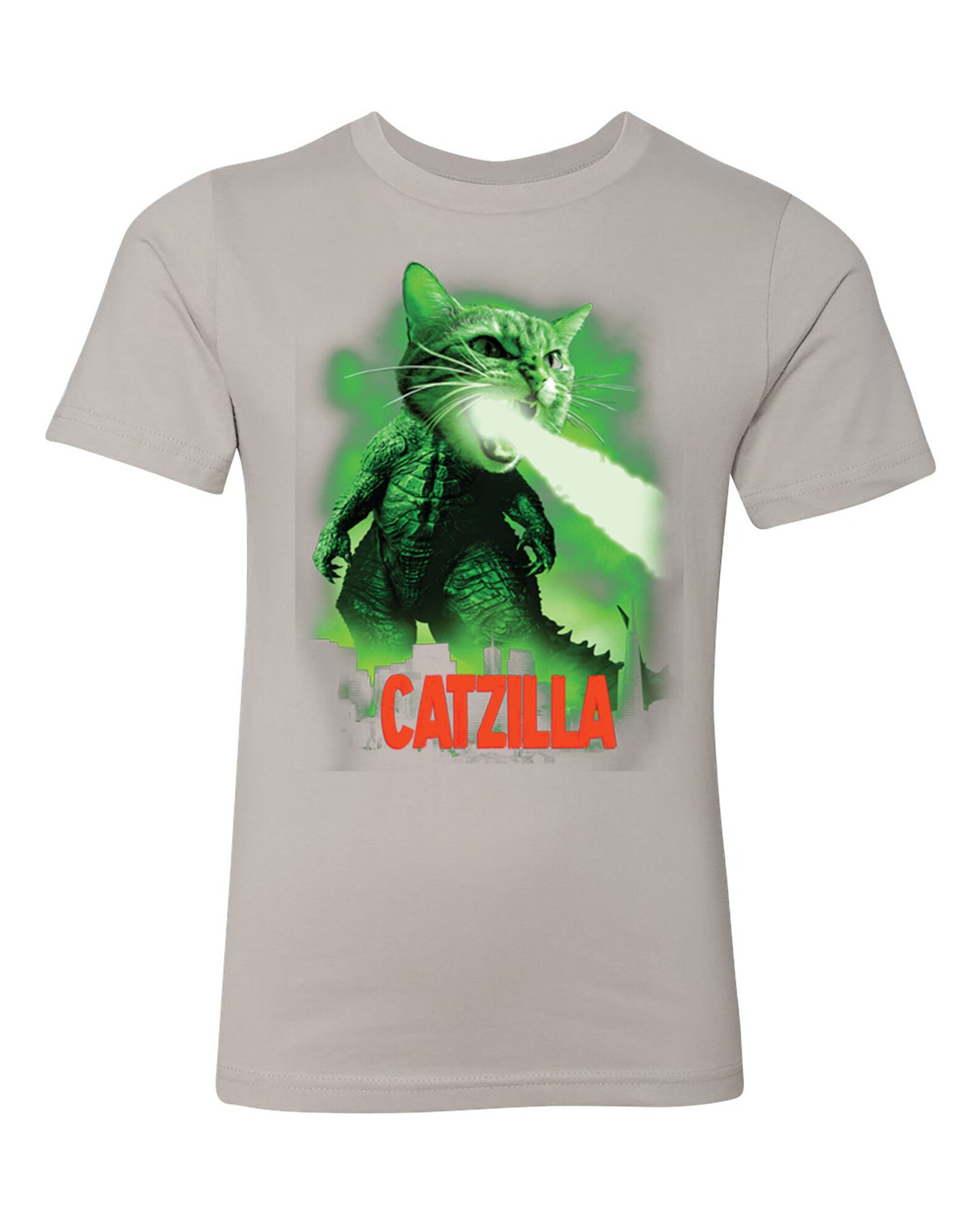 Catzilla Youth Shirt CATZILLA Crew Neck Unisex Short | Etsy