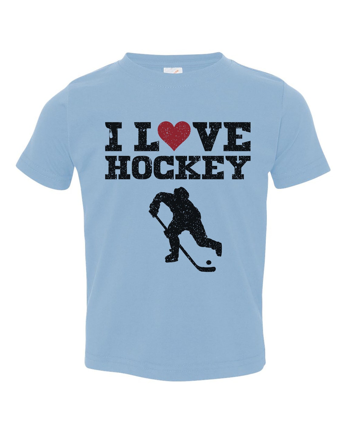 Hockey Toddler Shirt I LOVE HOCKEY Short Sleeve Toddler - Etsy