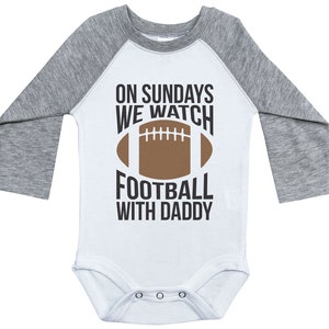 Football Onesies on SUNDAYS FOOTBALL With DADDY Long Sleeve - Etsy