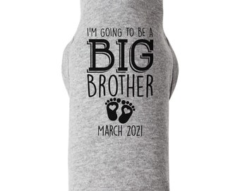 im a big brother dog shirt