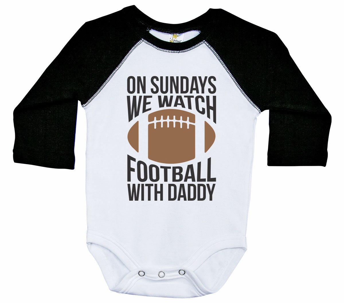 Football Onesies On SUNDAYS FOOTBALL With DADDY Long Sleeve | Etsy