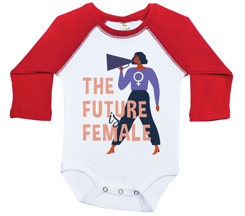 Raglan Onesie Baby Girl Outfits Girl Women/'s Day Onesie Newborn Onesie The FUTURE Is FEMALE Women/'s Day Long Sleeve Baby Shower Gift