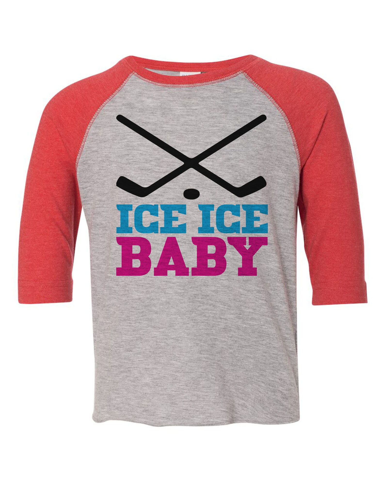 Hockey Toddler Shirt ICE ICE BABY Girls Pink Ice Hockey Etsy