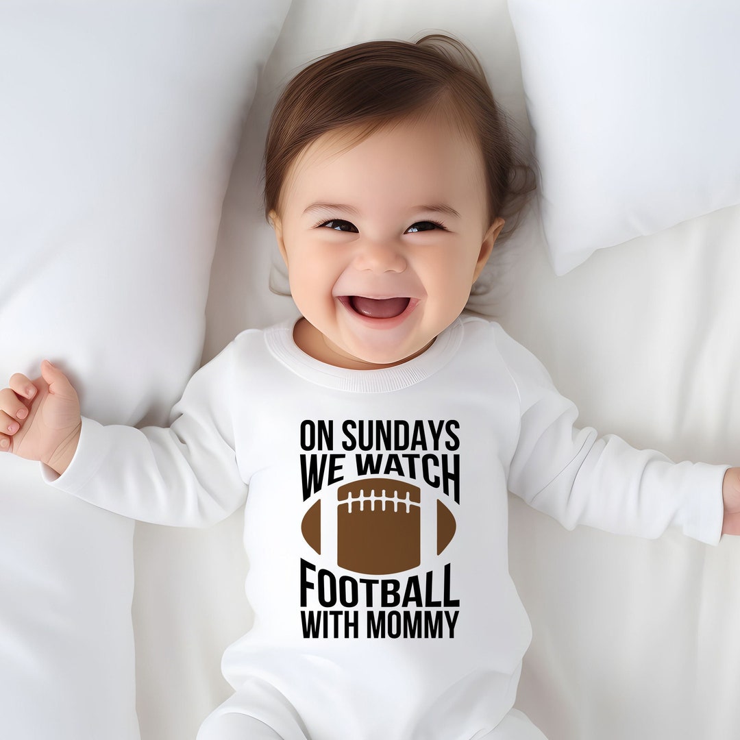 on Sundays We Watch Football Jumpsuit Mommy / 3-6 Months