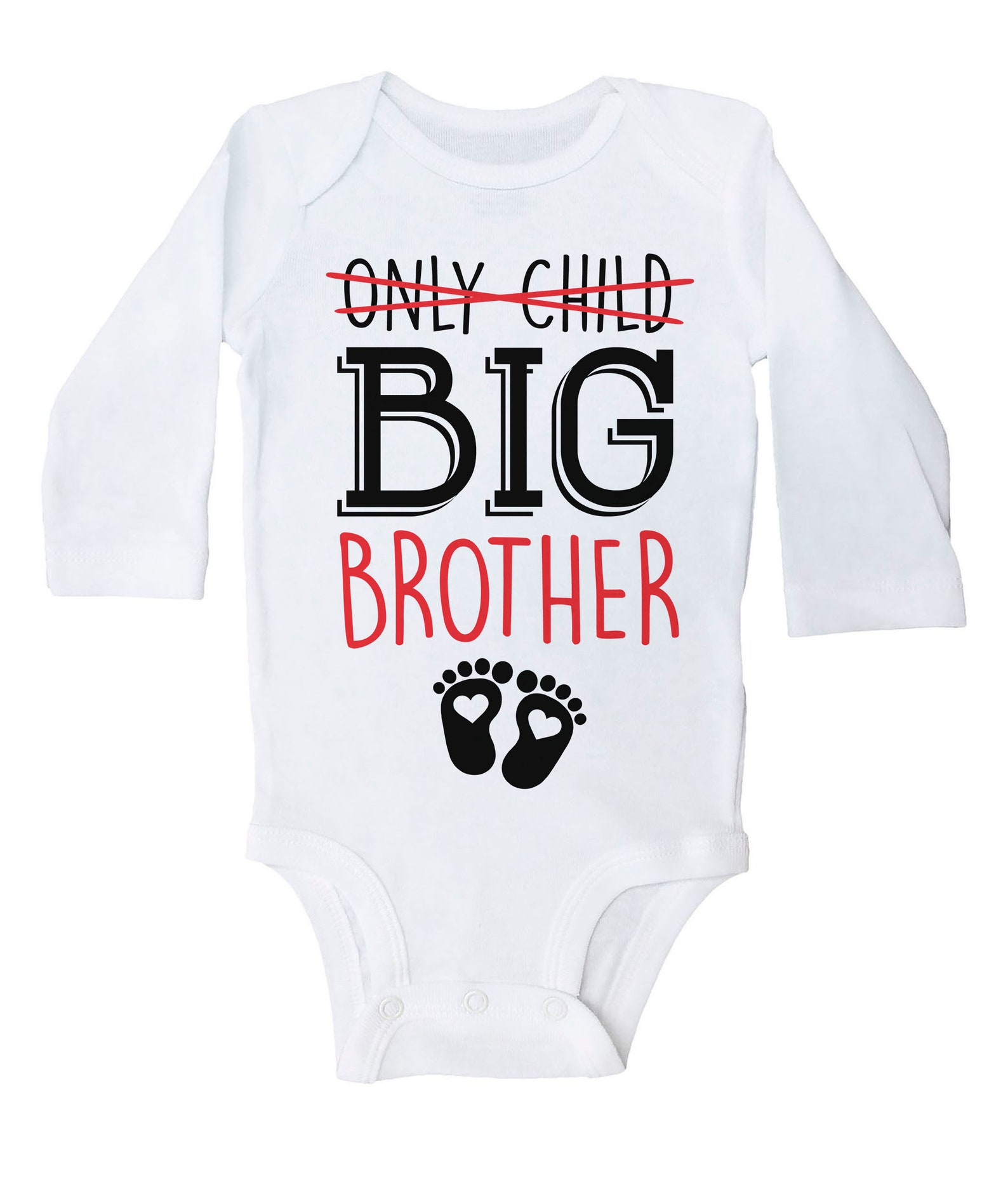 Big Brother Onesie Only CHILD BIG BROTHER red text Baby Etsy