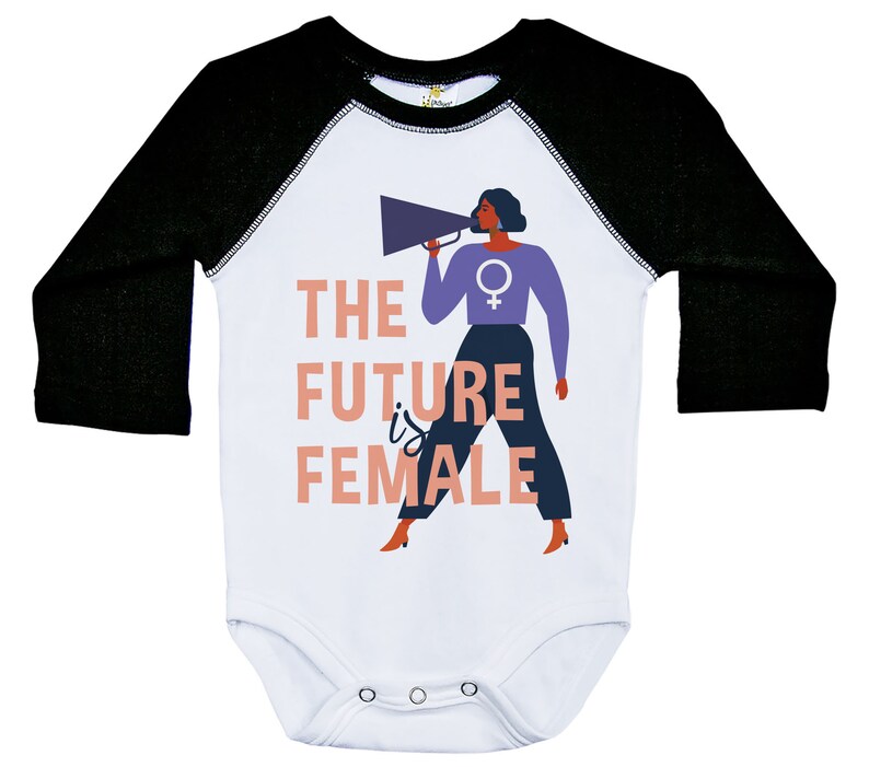 Raglan Onesie Baby Girl Outfits Girl Women/'s Day Onesie Newborn Onesie The FUTURE Is FEMALE Women/'s Day Long Sleeve Baby Shower Gift